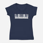 Kitten Piano-Womens-V-Neck-Tee-Vallina84