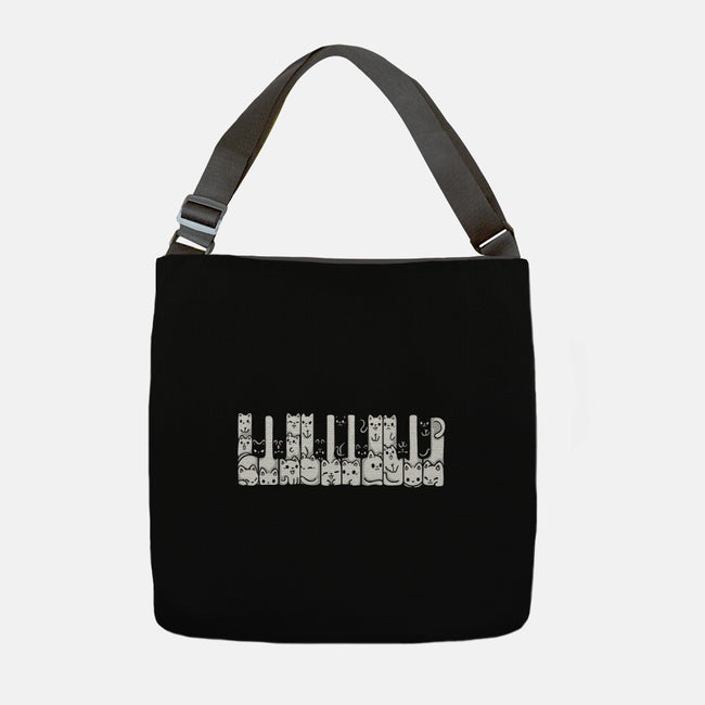Kitten Piano-None-Adjustable Tote-Bag-Vallina84