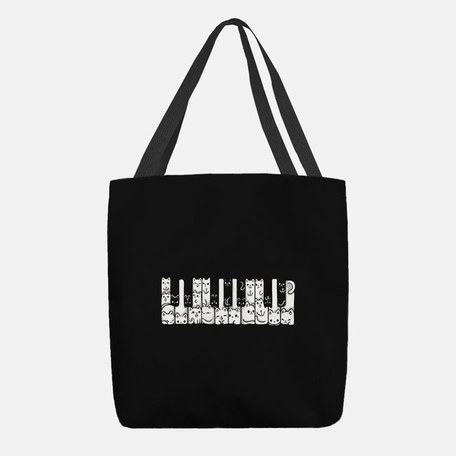 Kitten Piano-None-Basic Tote-Bag-Vallina84