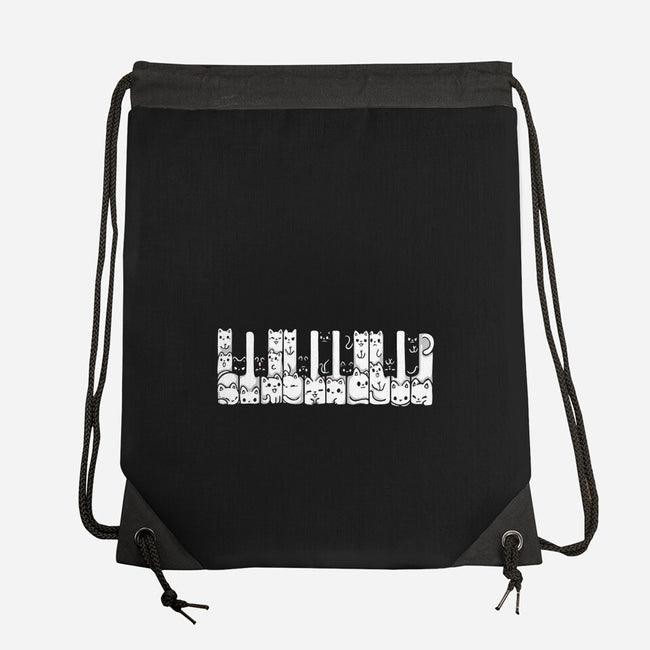 Kitten Piano-None-Drawstring-Bag-Vallina84