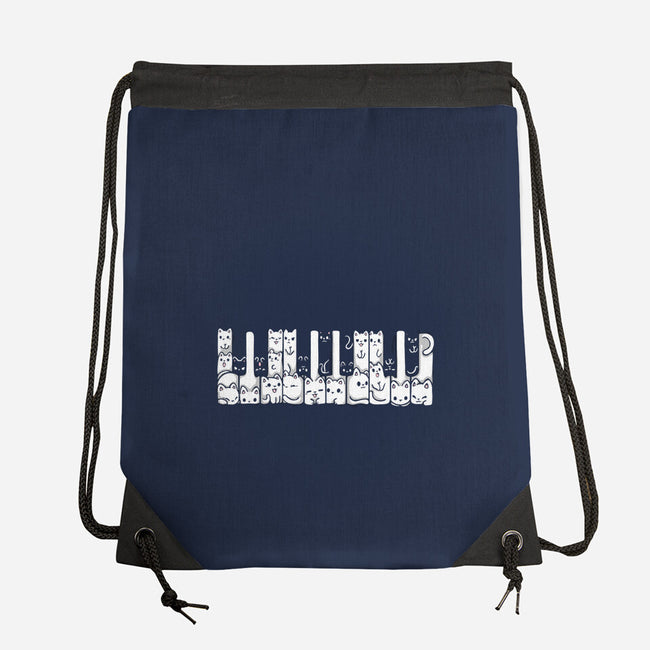 Kitten Piano-None-Drawstring-Bag-Vallina84