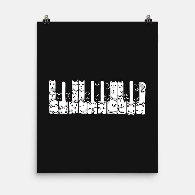 Kitten Piano-None-Matte-Poster-Vallina84