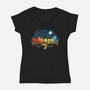 Chameleon Rainbow-Womens-V-Neck-Tee-Vallina84