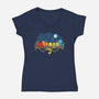 Chameleon Rainbow-Womens-V-Neck-Tee-Vallina84