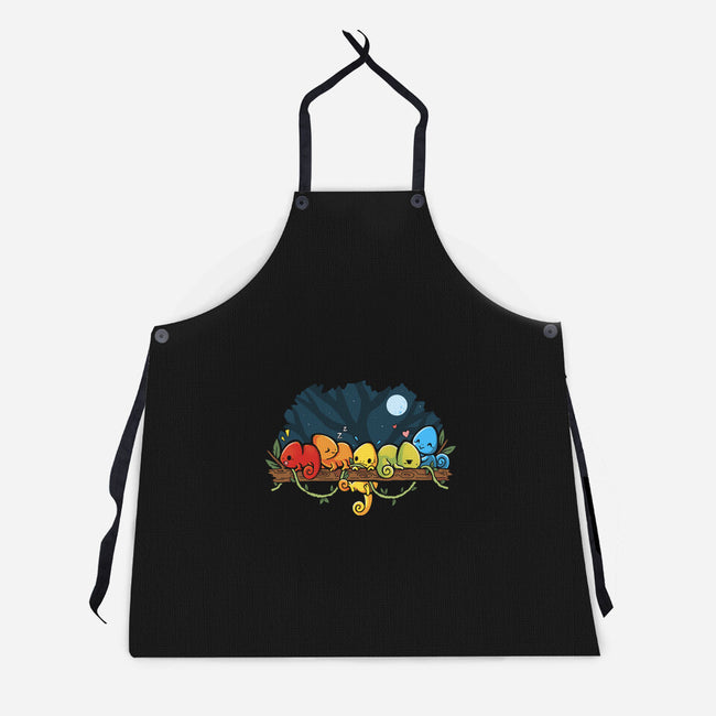 Chameleon Rainbow-Unisex-Kitchen-Apron-Vallina84