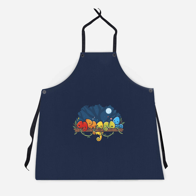 Chameleon Rainbow-Unisex-Kitchen-Apron-Vallina84