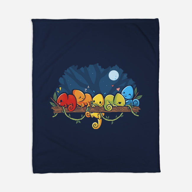 Chameleon Rainbow-None-Fleece-Blanket-Vallina84