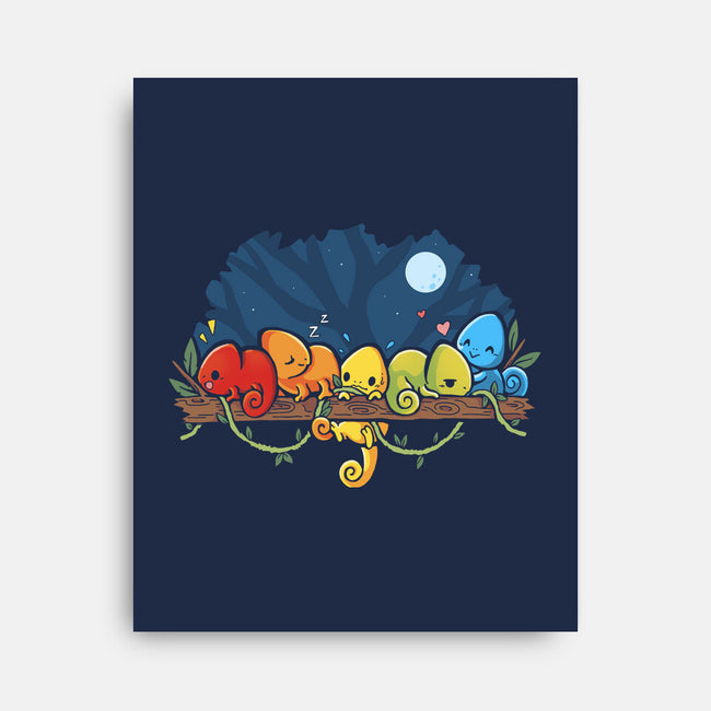 Chameleon Rainbow-None-Stretched-Canvas-Vallina84