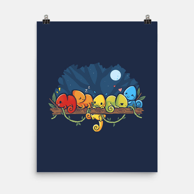 Chameleon Rainbow-None-Matte-Poster-Vallina84