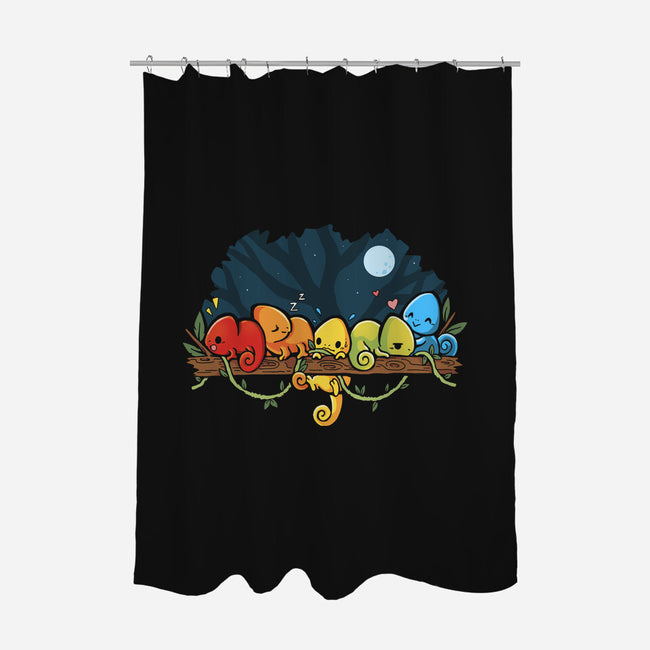 Chameleon Rainbow-None-Polyester-Shower Curtain-Vallina84