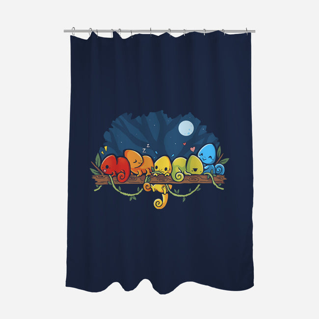 Chameleon Rainbow-None-Polyester-Shower Curtain-Vallina84