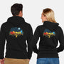 Chameleon Rainbow-Unisex-Zip-Up-Sweatshirt-Vallina84