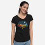 Chameleon Rainbow-Womens-V-Neck-Tee-Vallina84