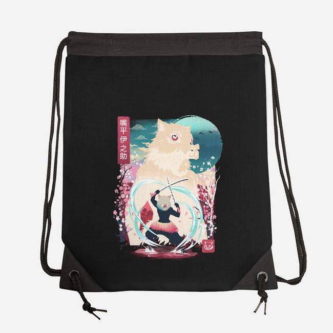 Beast Breathing Landscape-None-Drawstring-Bag-dandingeroz