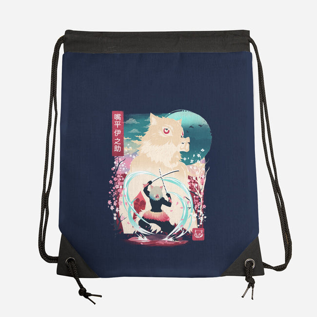 Beast Breathing Landscape-None-Drawstring-Bag-dandingeroz