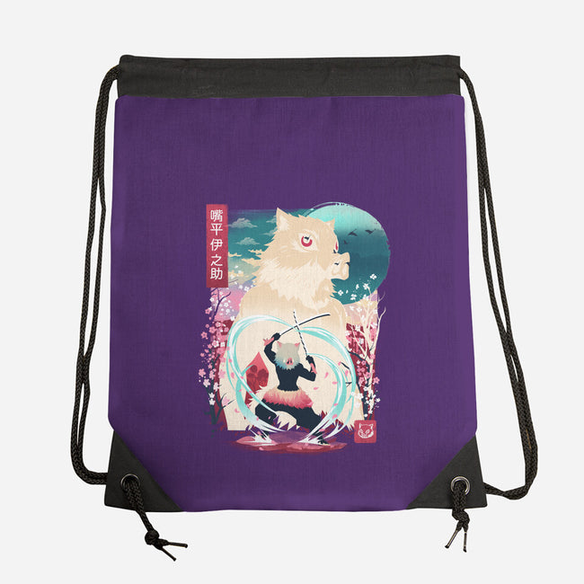 Beast Breathing Landscape-None-Drawstring-Bag-dandingeroz