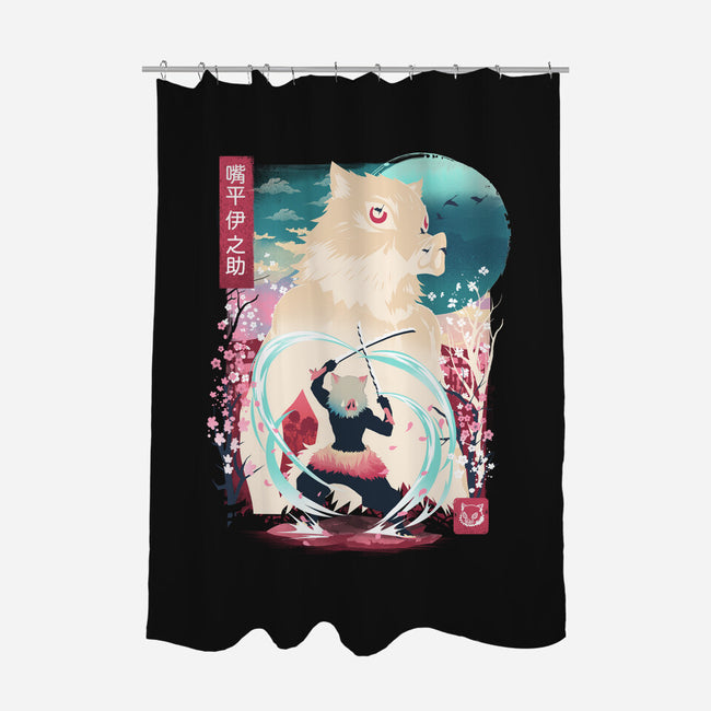 Beast Breathing Landscape-None-Polyester-Shower Curtain-dandingeroz