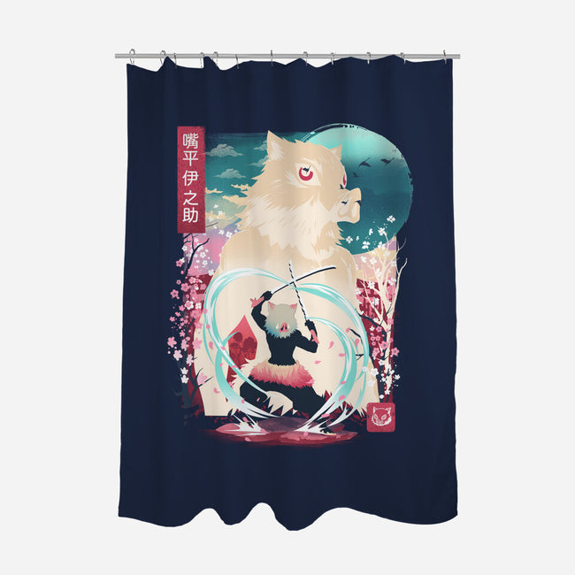 Beast Breathing Landscape-None-Polyester-Shower Curtain-dandingeroz