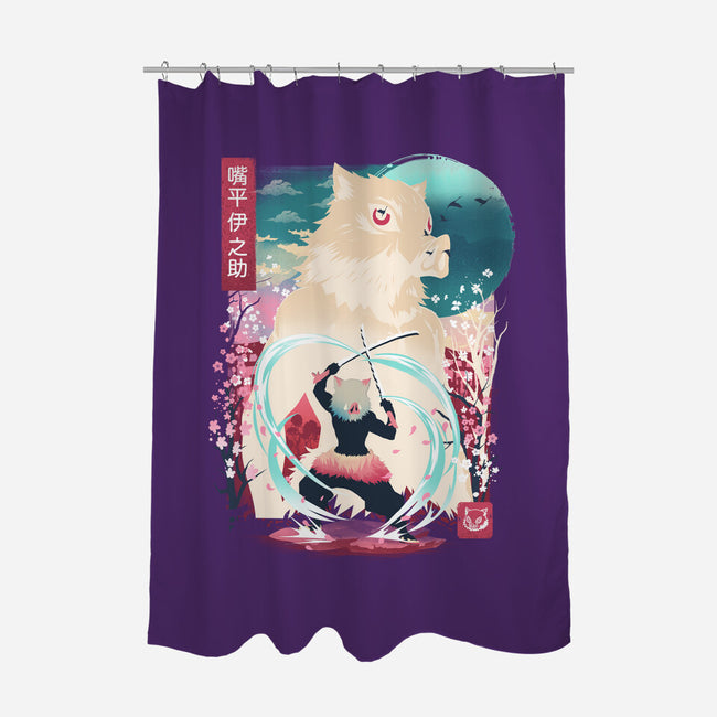 Beast Breathing Landscape-None-Polyester-Shower Curtain-dandingeroz
