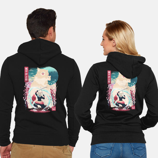 Beast Breathing Landscape-Unisex-Zip-Up-Sweatshirt-dandingeroz