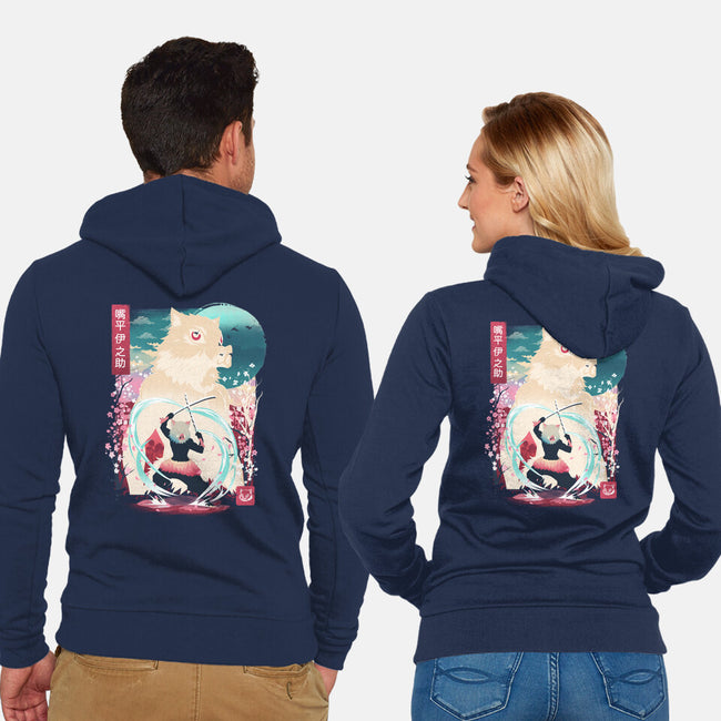 Beast Breathing Landscape-Unisex-Zip-Up-Sweatshirt-dandingeroz