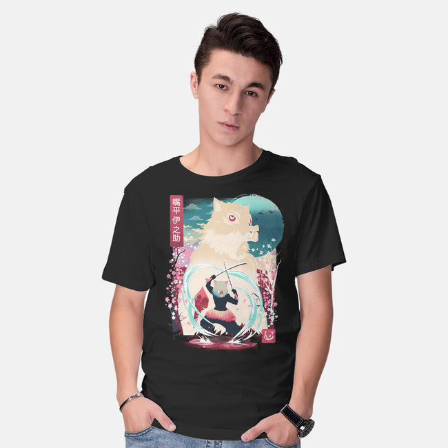 Beast Breathing Landscape-Mens-Basic-Tee-dandingeroz