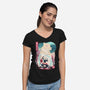 Beast Breathing Landscape-Womens-V-Neck-Tee-dandingeroz