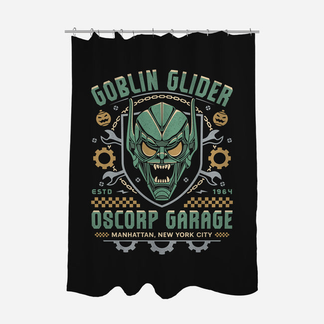 Goblin Glider Garage Crest-None-Polyester-Shower Curtain-LAGELANTEE