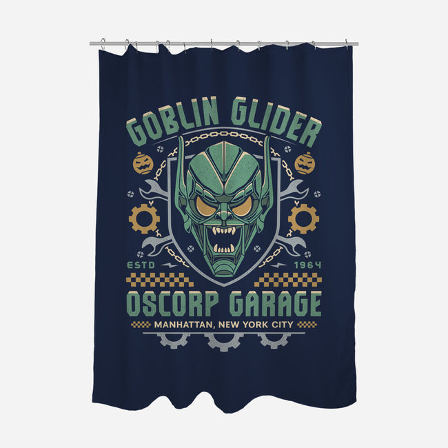 Goblin Glider Garage Crest-None-Polyester-Shower Curtain-LAGELANTEE