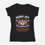 Dr Thomas Light Garage-Womens-V-Neck-Tee-LAGELANTEE