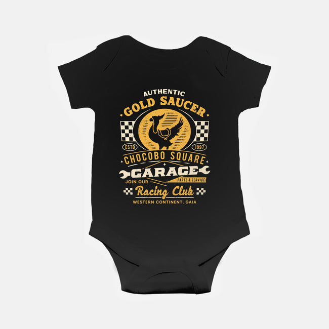 Gold Saucer Garage Vintage-Baby-Basic-Onesie-LAGELANTEE