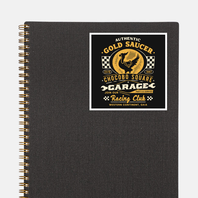 Gold Saucer Garage Vintage-None-Glossy-Sticker-LAGELANTEE