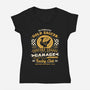 Gold Saucer Garage Vintage-Womens-V-Neck-Tee-LAGELANTEE