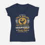 Gold Saucer Garage Vintage-Womens-V-Neck-Tee-LAGELANTEE