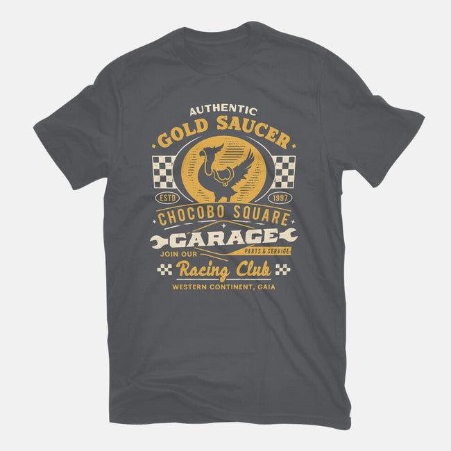 Gold Saucer Garage Vintage-Womens-Basic-Tee-LAGELANTEE