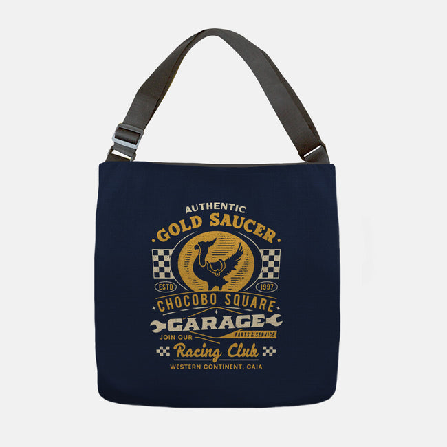 Gold Saucer Garage Vintage-None-Adjustable Tote-Bag-LAGELANTEE