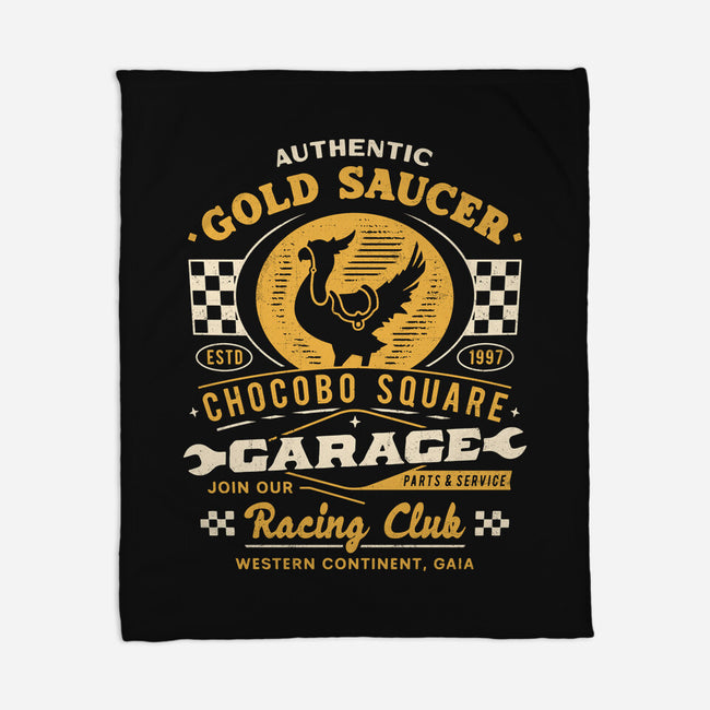 Gold Saucer Garage Vintage-None-Fleece-Blanket-LAGELANTEE