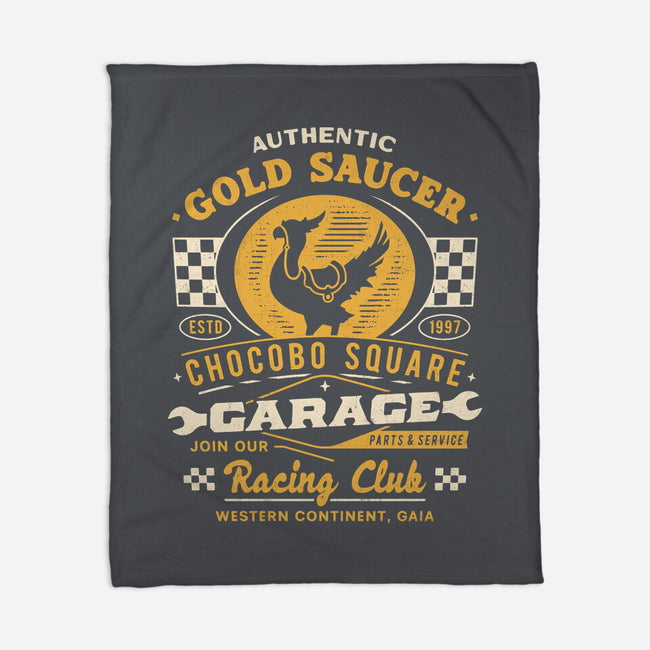 Gold Saucer Garage Vintage-None-Fleece-Blanket-LAGELANTEE