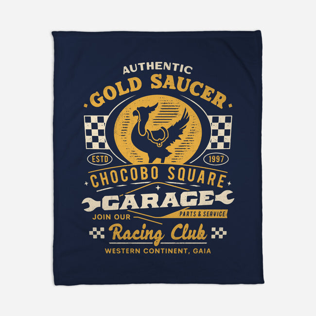 Gold Saucer Garage Vintage-None-Fleece-Blanket-LAGELANTEE