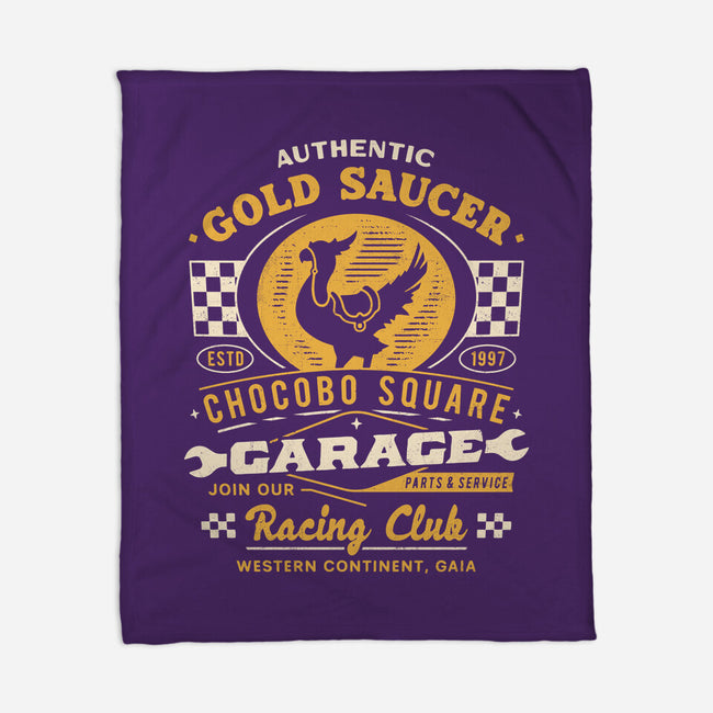 Gold Saucer Garage Vintage-None-Fleece-Blanket-LAGELANTEE