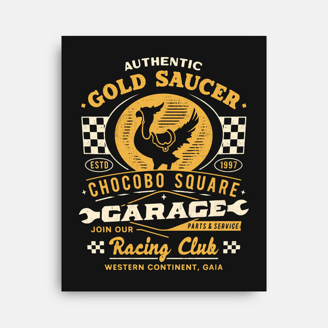 Gold Saucer Garage Vintage-None-Stretched-Canvas-LAGELANTEE