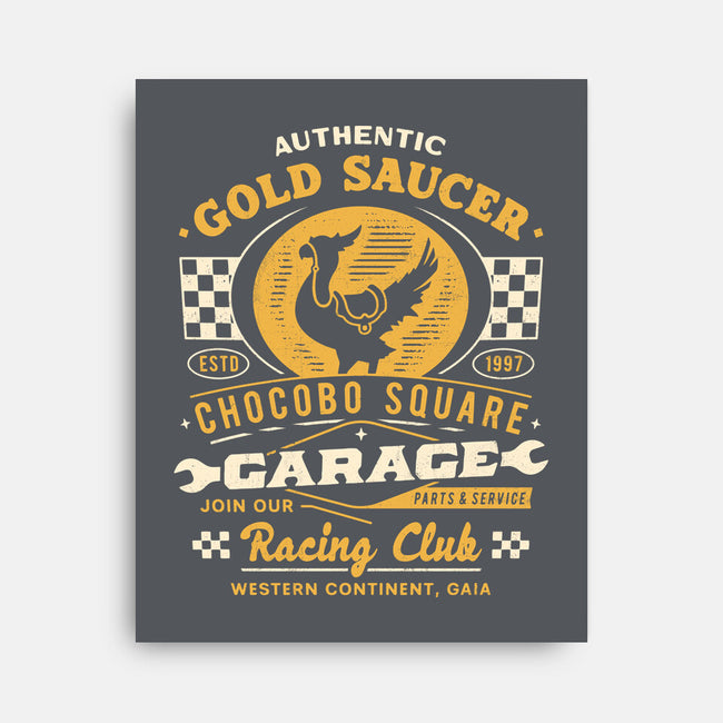 Gold Saucer Garage Vintage-None-Stretched-Canvas-LAGELANTEE