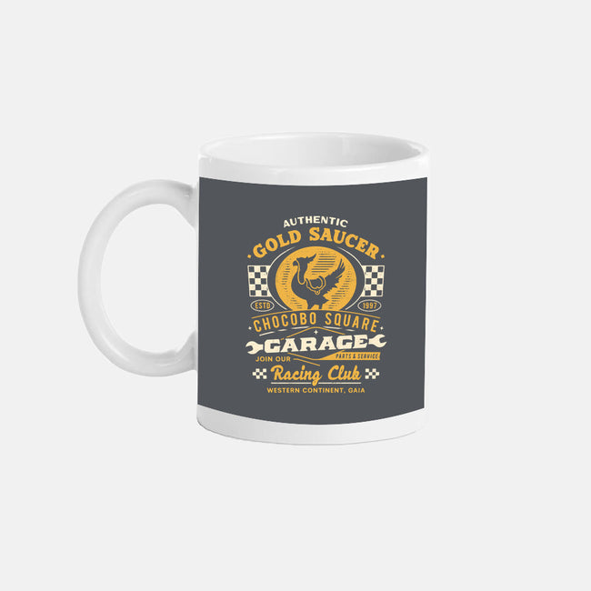 Gold Saucer Garage Vintage-None-Mug-Drinkware-LAGELANTEE