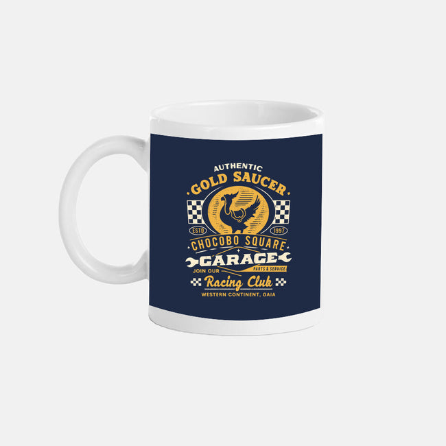 Gold Saucer Garage Vintage-None-Mug-Drinkware-LAGELANTEE