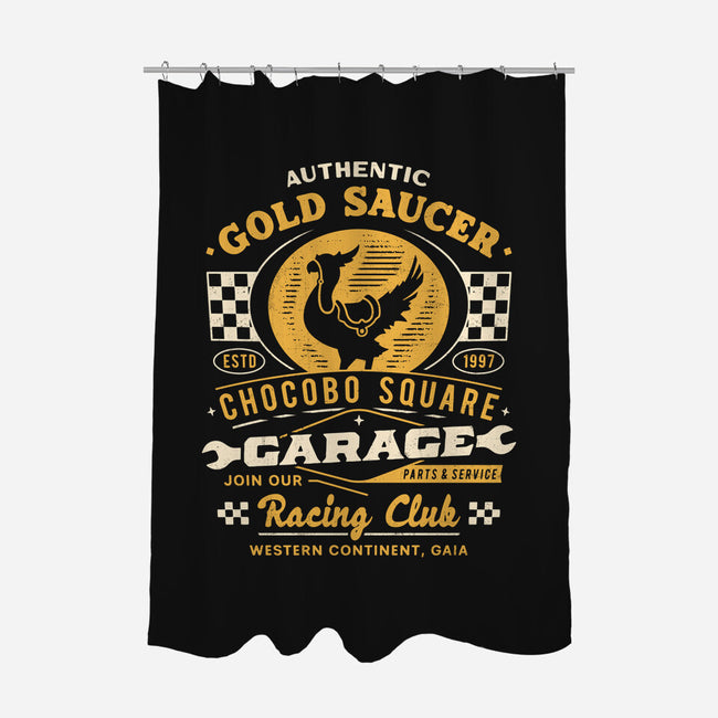 Gold Saucer Garage Vintage-None-Polyester-Shower Curtain-LAGELANTEE