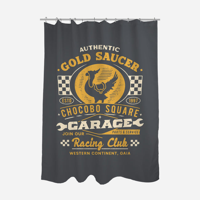 Gold Saucer Garage Vintage-None-Polyester-Shower Curtain-LAGELANTEE