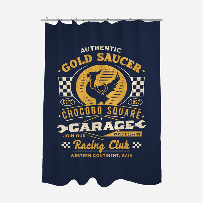 Gold Saucer Garage Vintage-None-Polyester-Shower Curtain-LAGELANTEE