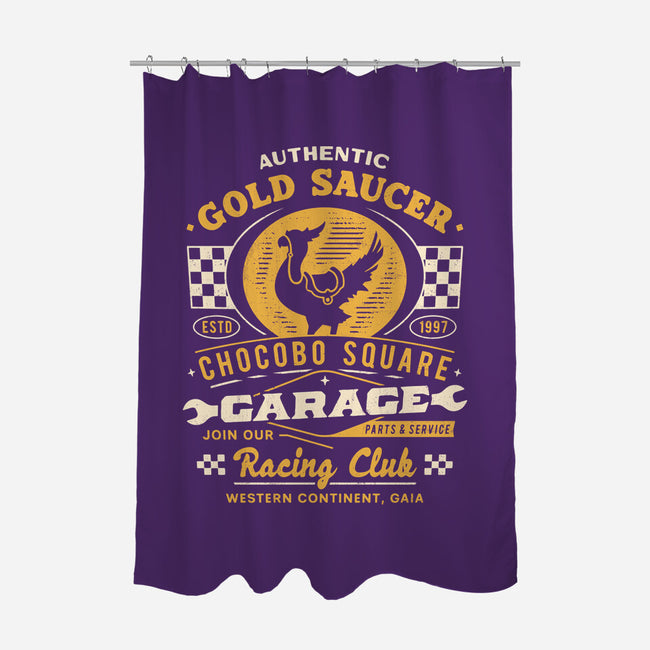 Gold Saucer Garage Vintage-None-Polyester-Shower Curtain-LAGELANTEE