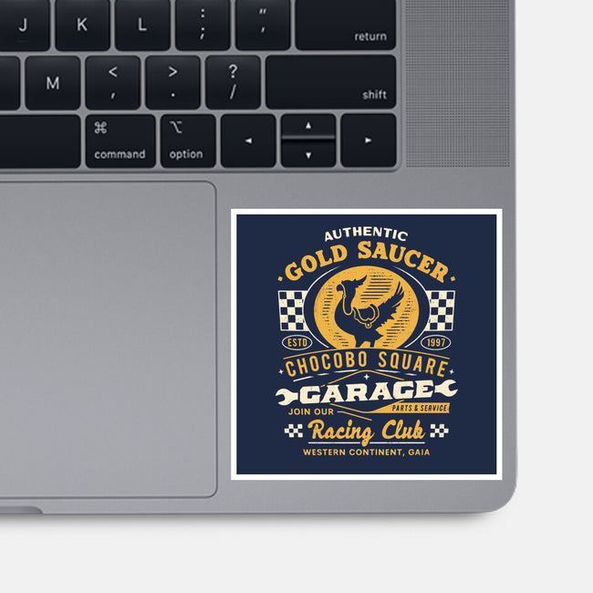Gold Saucer Garage Vintage-None-Glossy-Sticker-LAGELANTEE