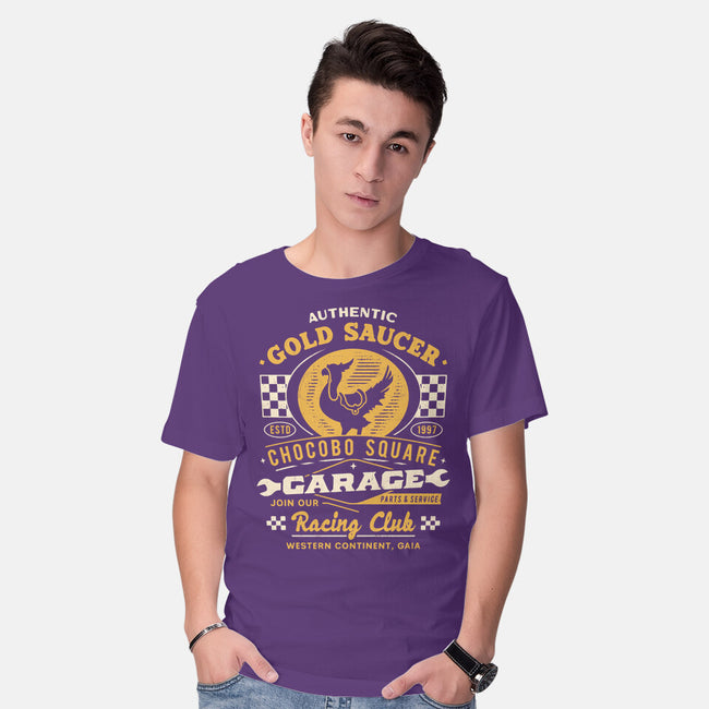 Gold Saucer Garage Vintage-Mens-Basic-Tee-LAGELANTEE